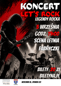 Wołomin Wydarzenie Koncert Let’s Rock – Legendy Rocka